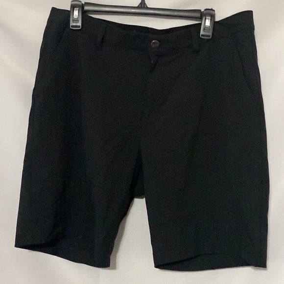 Adidas MENS SIZE 34 Black Flat Front Shorts Classic Style POCKETS CLEAN - Picture 4 of 9